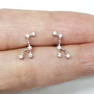 Sterling Silver Virgo Zodiac Earrings Constellation Birthday Earri…